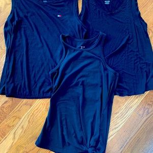 Three Black tank tops
